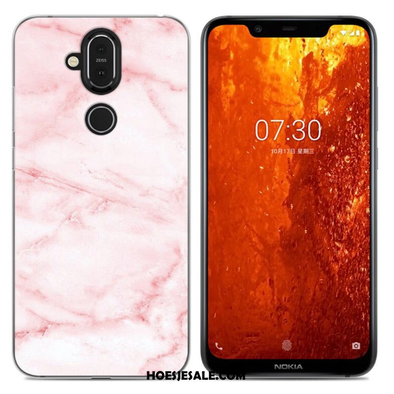 Nokia 8.1 Hoesje Purper Eenvoudige Anti-fall Zacht All Inclusive Kopen