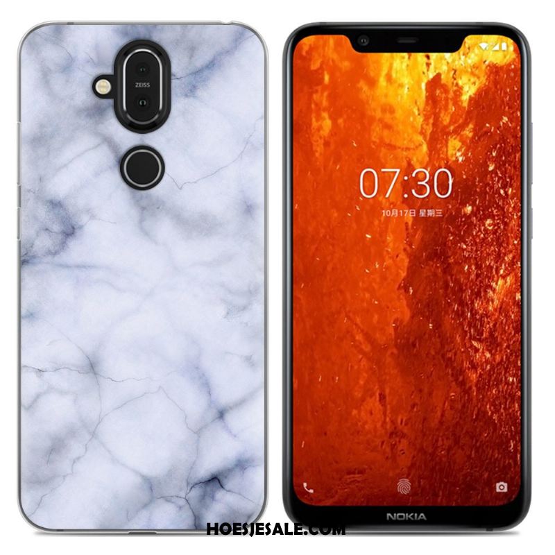 Nokia 8.1 Hoesje Purper Eenvoudige Anti-fall Zacht All Inclusive Kopen