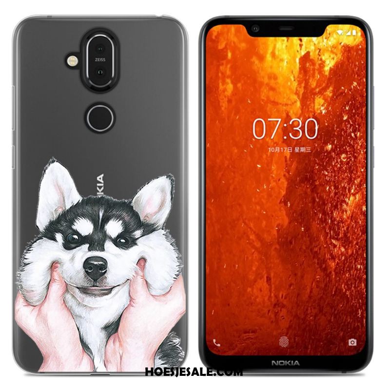 Nokia 8.1 Hoesje Purper Eenvoudige Anti-fall Zacht All Inclusive Kopen