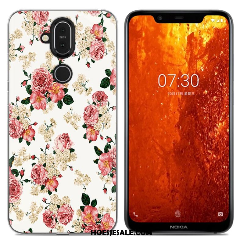 Nokia 8.1 Hoesje Purper Eenvoudige Anti-fall Zacht All Inclusive Kopen