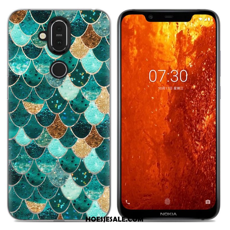 Nokia 8.1 Hoesje Purper Eenvoudige Anti-fall Zacht All Inclusive Kopen