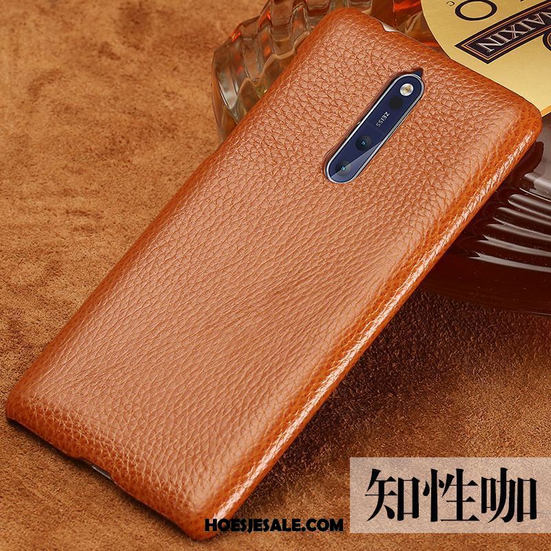 Nokia 8 Hoesje Dun Trendy Merk Anti-fall Leren Etui Pas Kopen