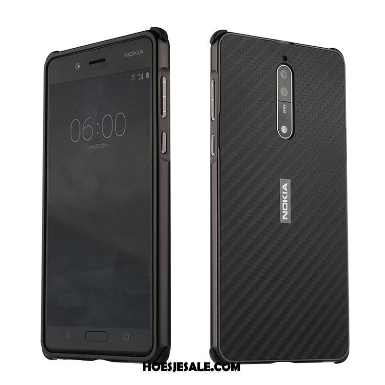 Nokia 8 Hoesje Hard Anti-fall Fiber Bescherming Plating Goedkoop