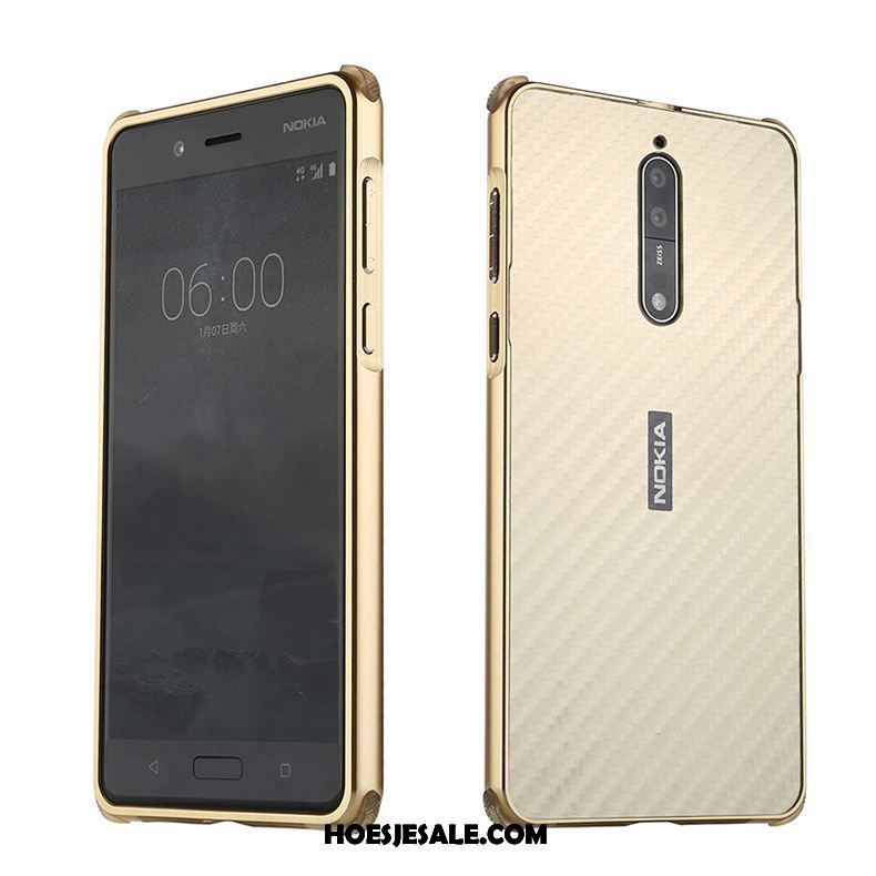 Nokia 8 Hoesje Hard Anti-fall Fiber Bescherming Plating Goedkoop