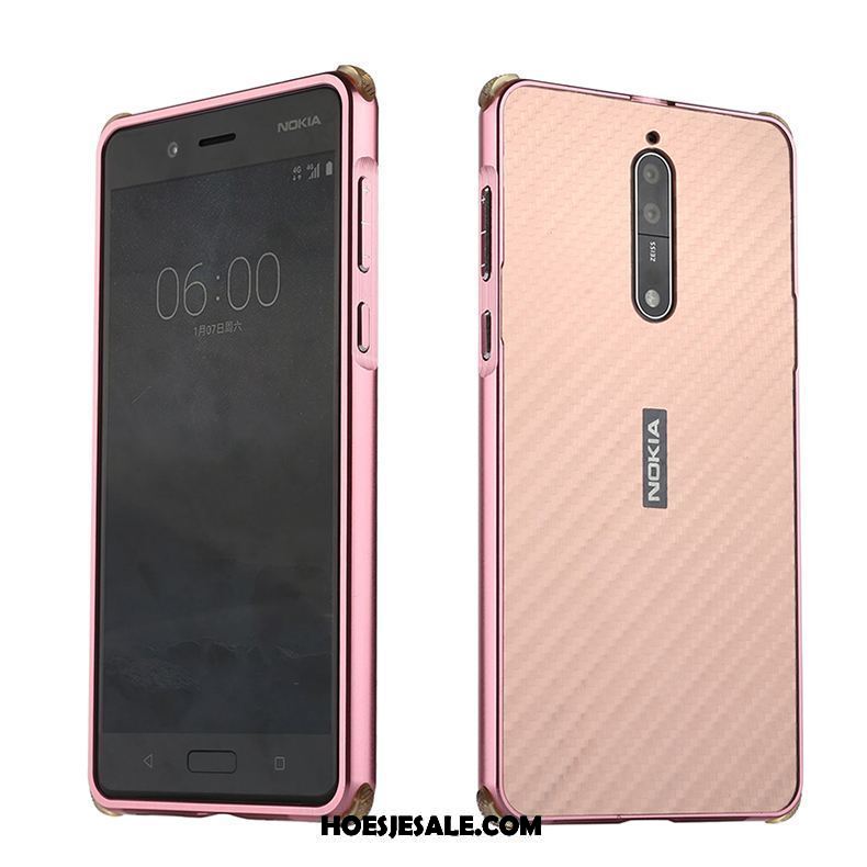 Nokia 8 Hoesje Hard Anti-fall Fiber Bescherming Plating Goedkoop