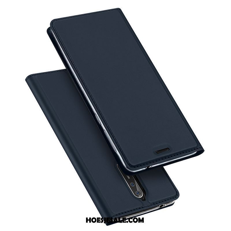 Nokia 8 Hoesje Leren Etui Anti-fall Hoes Bedrijf Folio Sale