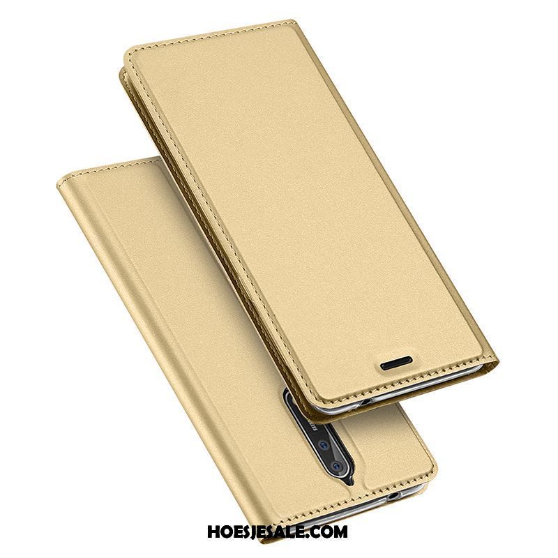 Nokia 8 Hoesje Leren Etui Anti-fall Hoes Bedrijf Folio Sale