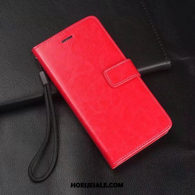 Nokia 8 Hoesje Rood Anti-fall Mobiele Telefoon Hanger Leren Etui Kopen