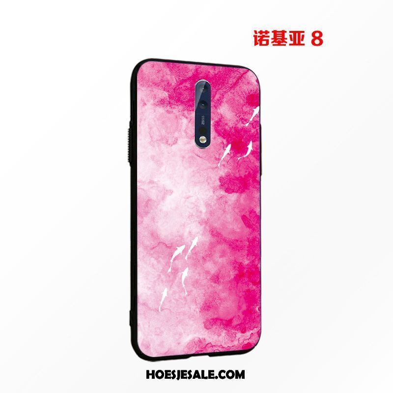 Nokia 8 Hoesje Trend Hard Schrobben Roze Bescherming Sale