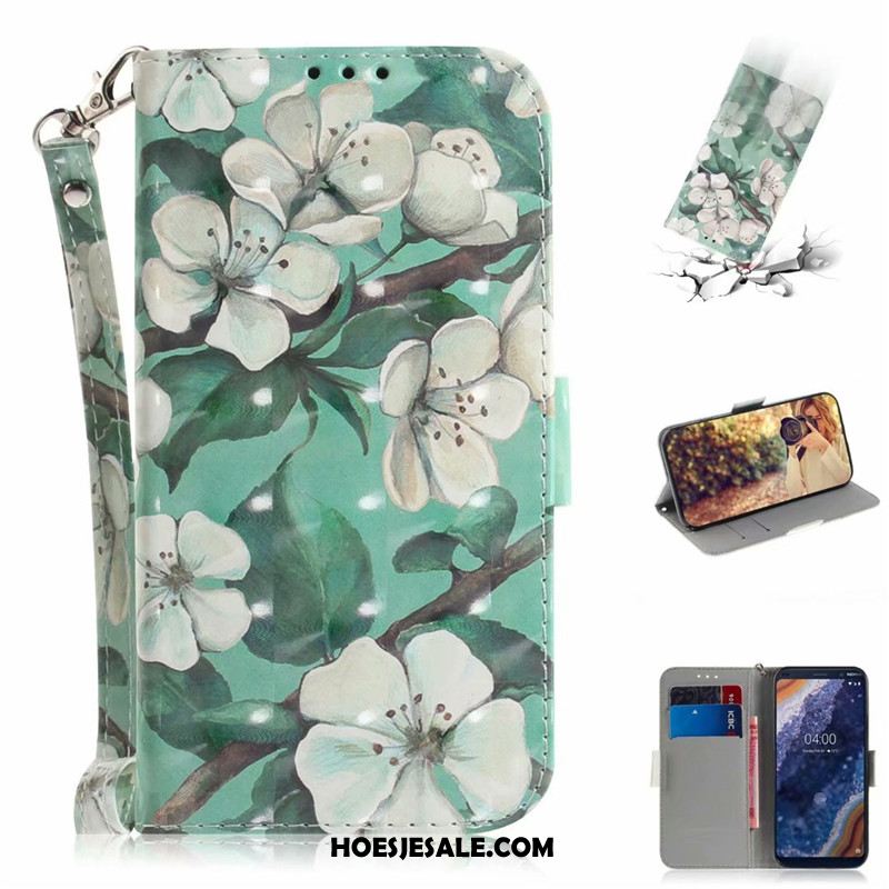 Nokia 9 Pureview Hoesje Portemonnee Folio Kaart Hoes Roze Winkel