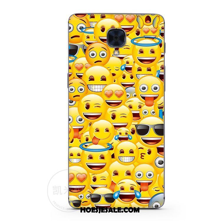 Oneplus 3 Hoesje Smiley Bescherming Mini Mobiele Telefoon Geel Goedkoop