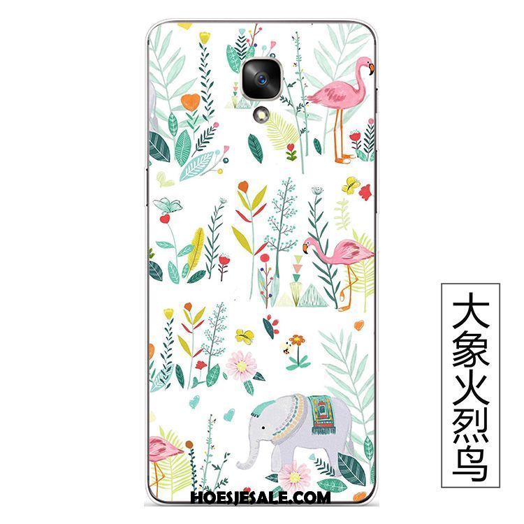 Oneplus 3t Hoesje Mobiele Telefoon Bloemen Mooie Eenvoudige Vogel