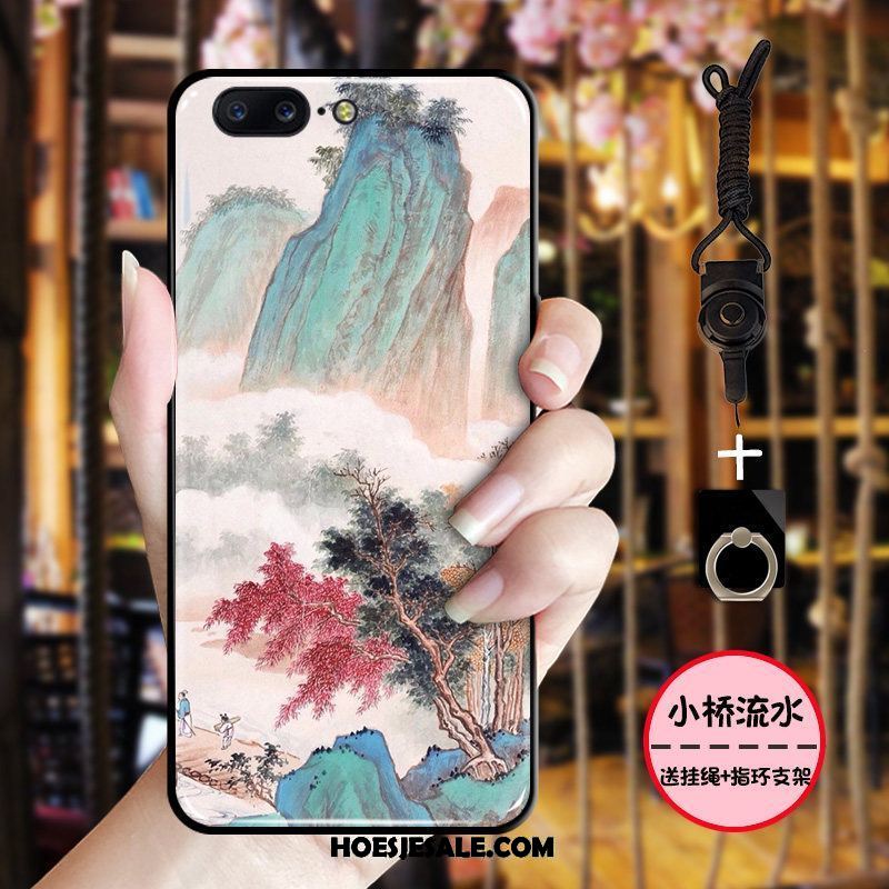 Oneplus 5 Hoesje Inkt Zacht Schrobben Blauw Eenvoudige Winkel