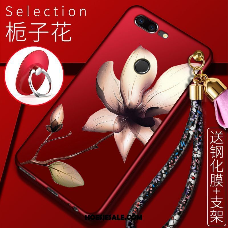 Oneplus 5t Hoesje Anti-fall All Inclusive Scheppend Bloemen Rood Kopen