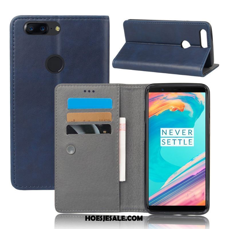 Oneplus 5t Hoesje Bedrijf Folio Vintage Mobiele Telefoon Hoes Kopen