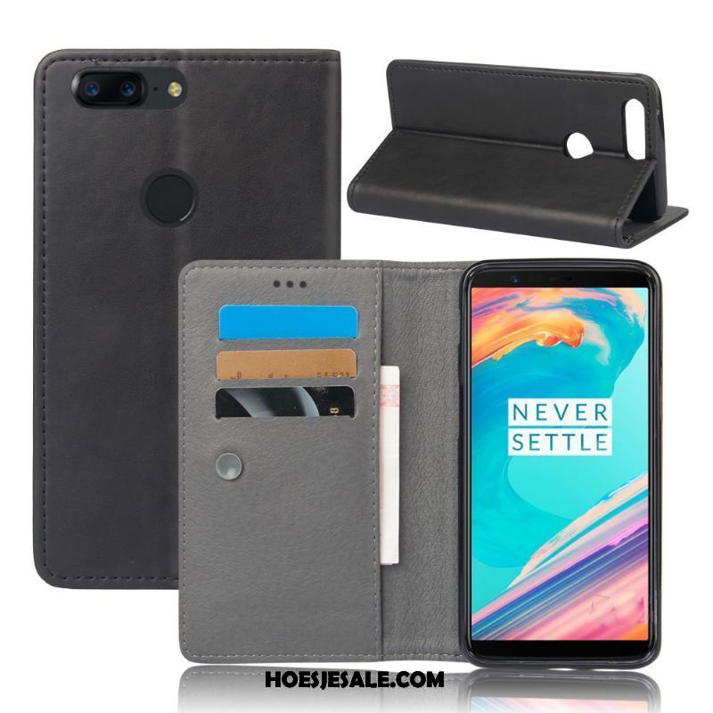 Oneplus 5t Hoesje Bedrijf Folio Vintage Mobiele Telefoon Hoes Kopen