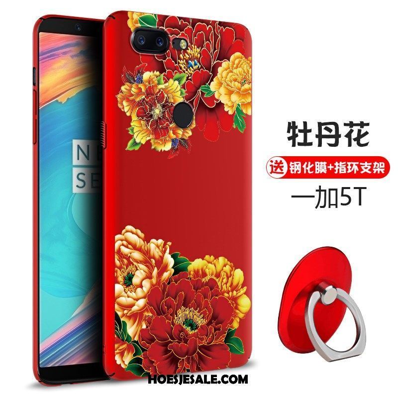 Oneplus 5t Hoesje Chinese Stijl Reliëf Driedimensionaal Hoes Anti-fall Goedkoop