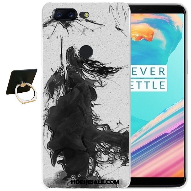 Oneplus 5t Hoesje Reliëf Mobiele Telefoon Zacht Siliconen All Inclusive Winkel