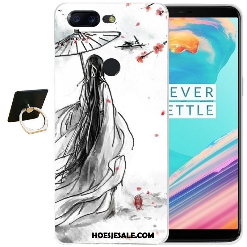 Oneplus 5t Hoesje Reliëf Mobiele Telefoon Zacht Siliconen All Inclusive Winkel