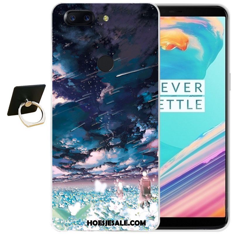 Oneplus 5t Hoesje Reliëf Mobiele Telefoon Zacht Siliconen All Inclusive Winkel