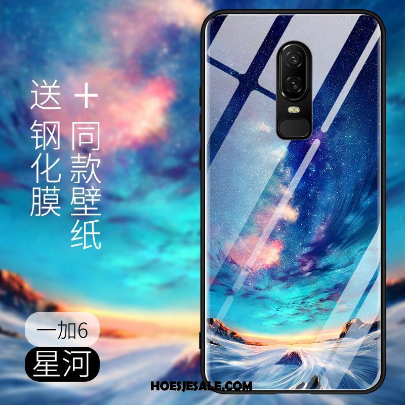 Oneplus 6 Hoesje Blauw Siliconen Hard Trendy Merk Zacht Kopen