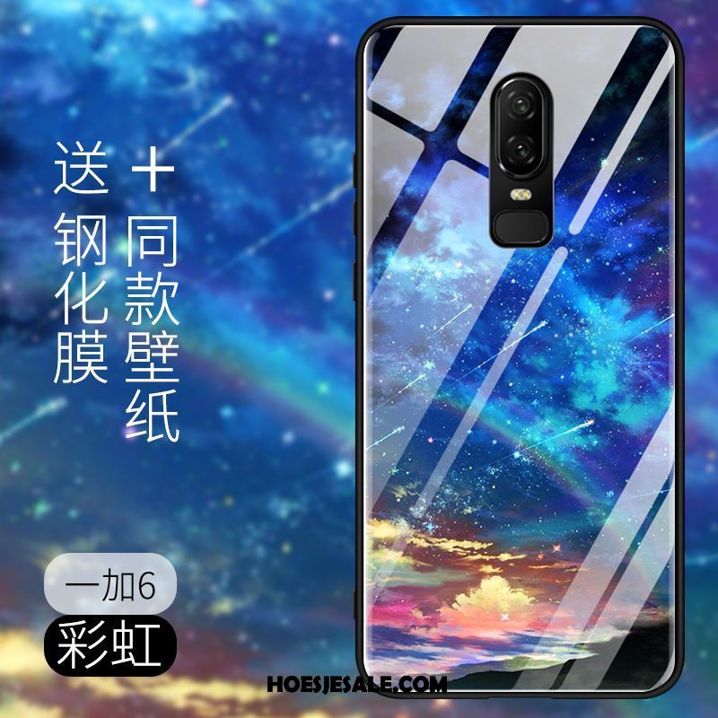 Oneplus 6 Hoesje Blauw Siliconen Hard Trendy Merk Zacht Kopen