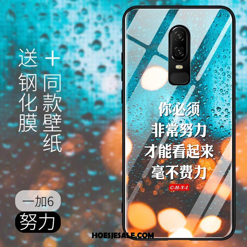 Oneplus 6 Hoesje Blauw Siliconen Hard Trendy Merk Zacht Kopen