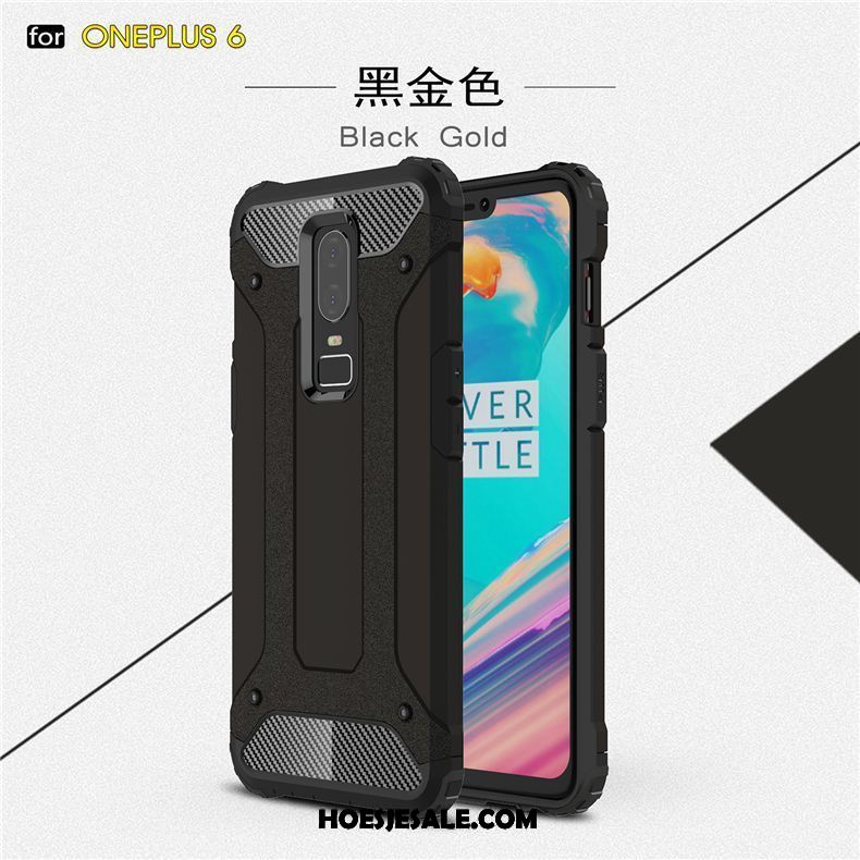 Oneplus 6 Hoesje Mobiele Telefoon Hoes Metaal Anti-fall Gasbag Sale