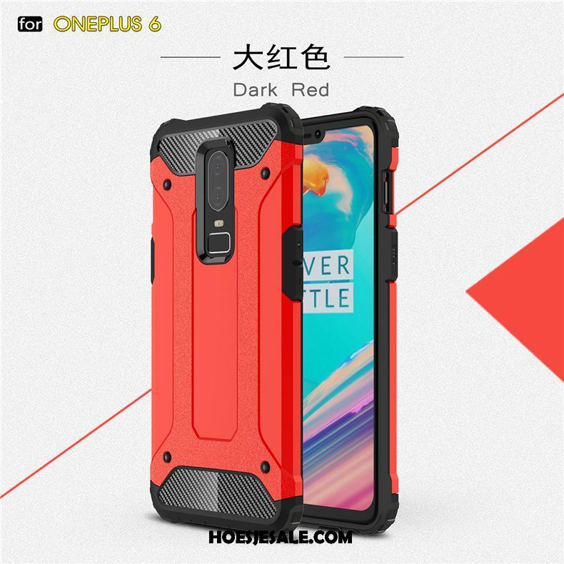 Oneplus 6 Hoesje Mobiele Telefoon Hoes Metaal Anti-fall Gasbag Sale