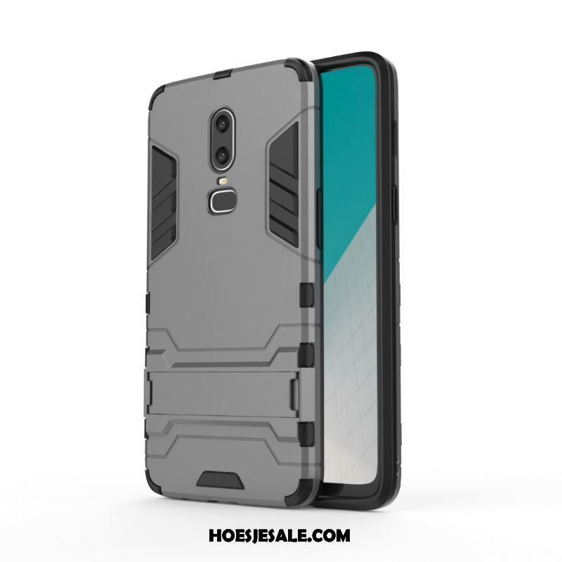 Oneplus 6 Hoesje Persoonlijk Grijs Trendy Merk Hoes Omlijsting Korting