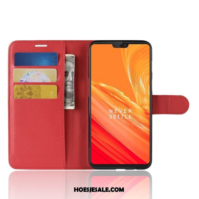 Oneplus 6 Hoesje Siliconen Hoes Mobiele Telefoon Leren Etui Anti-fall Sale