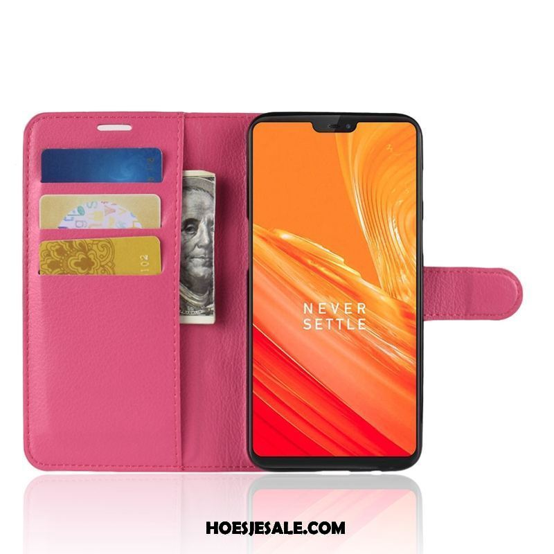 Oneplus 6 Hoesje Siliconen Hoes Mobiele Telefoon Leren Etui Anti-fall Sale