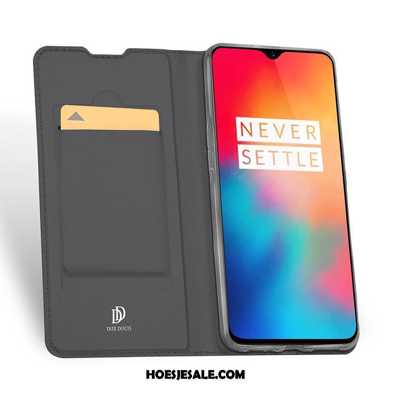 Oneplus 6t Hoesje Anti-fall Bedrijf Folio Nieuw Leren Etui Kopen