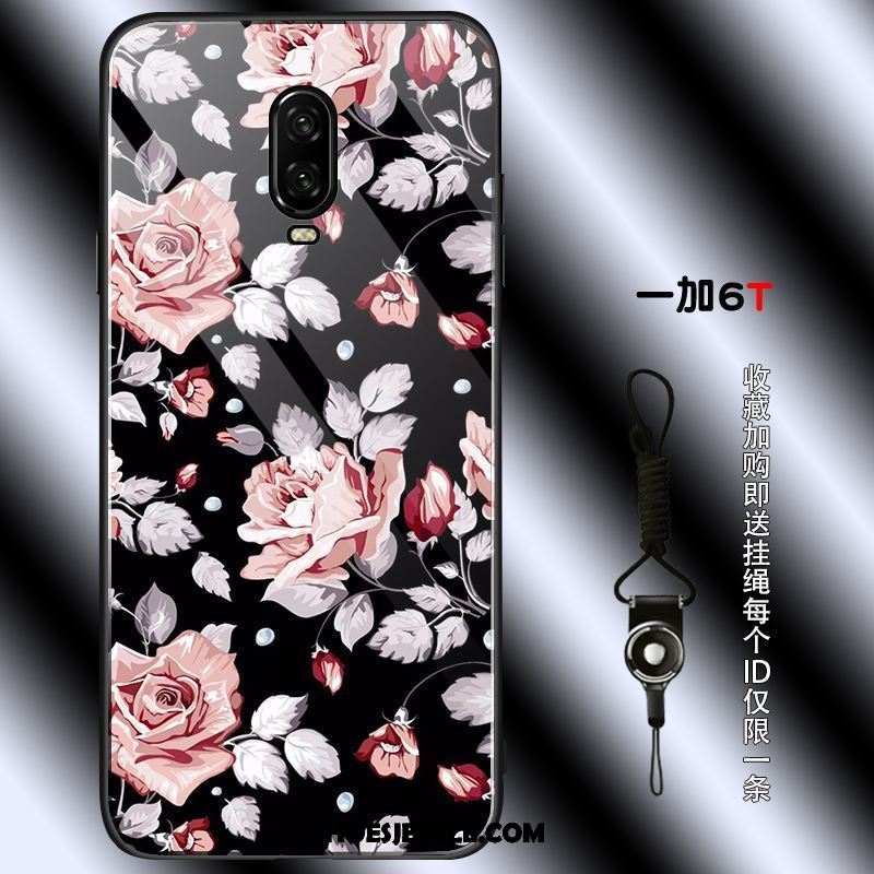 Oneplus 6t Hoesje Bloemen Eenvoudige Zacht Vintage Roze Online