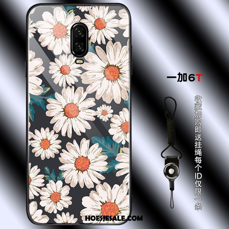 Oneplus 6t Hoesje Bloemen Eenvoudige Zacht Vintage Roze Online