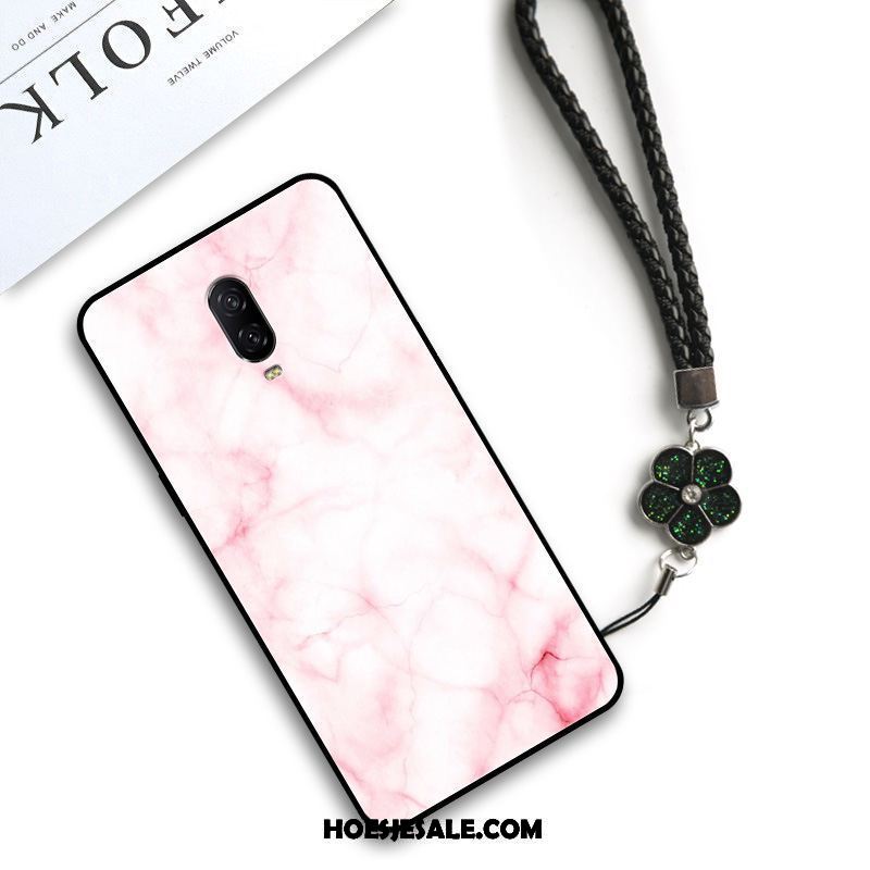 Oneplus 6t Hoesje Kunst Blauw Vers Anti-fall Zacht