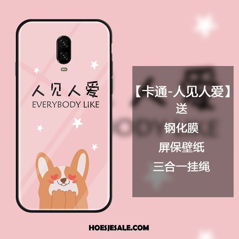 Oneplus 6t Hoesje Mobiele Telefoon Hoes Siliconen Roze Anti-fall Goedkoop