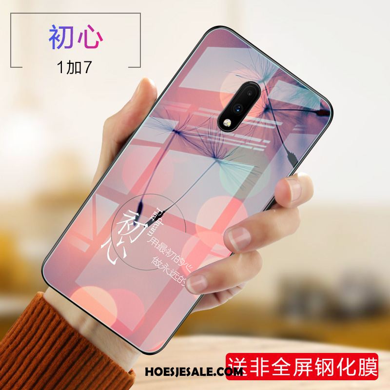 Oneplus 7 Hoesje Bescherming Siliconen Hoes Glas Purper Online