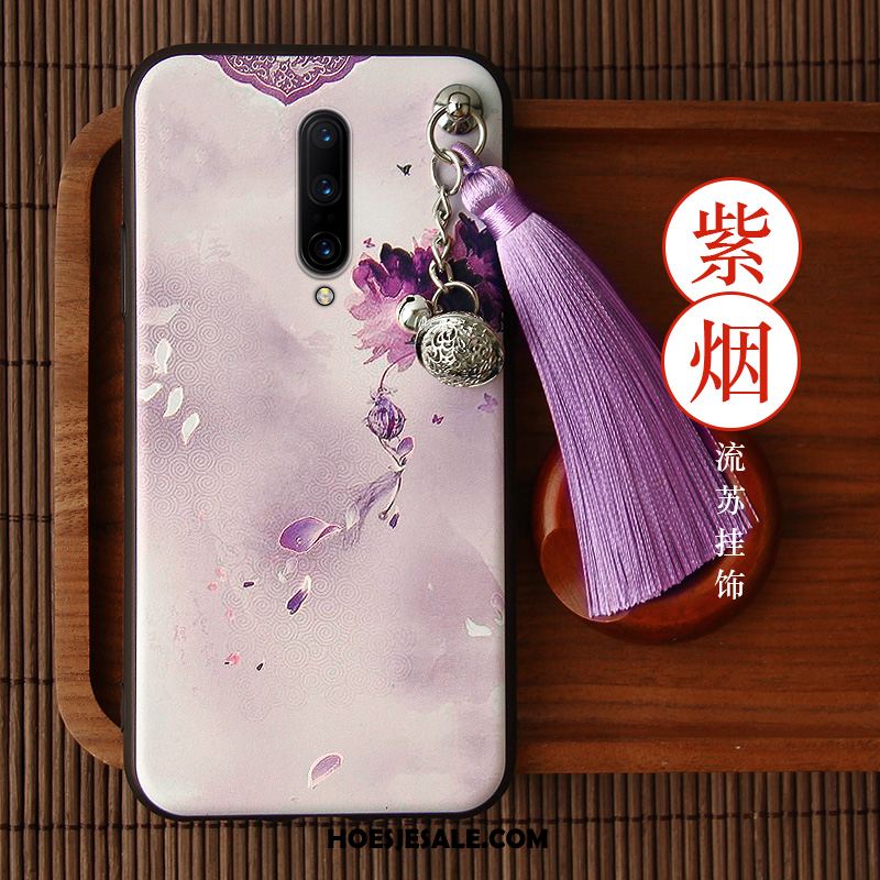 Oneplus 7 Pro Hoesje Rood Mobiele Telefoon Anti-fall Chinese Stijl Schrobben Kopen