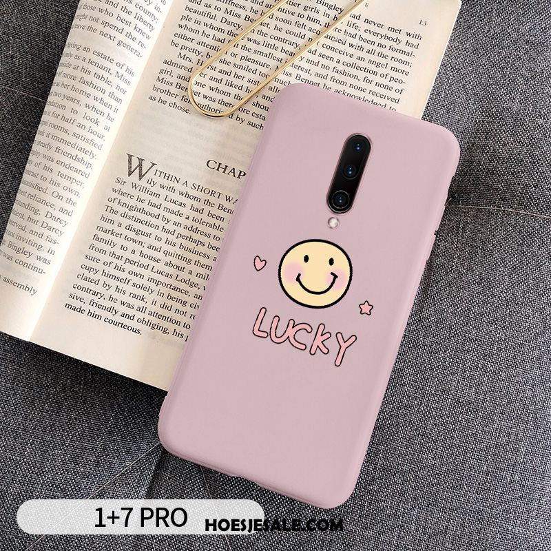 Oneplus 7 Pro Hoesje Scheppend Zacht Anti-fall Smiley Trendy Merk Online