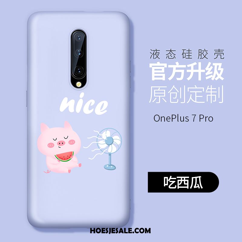 Oneplus 7 Pro Hoesje Schrobben Zacht Net Red Siliconen Dun Sale