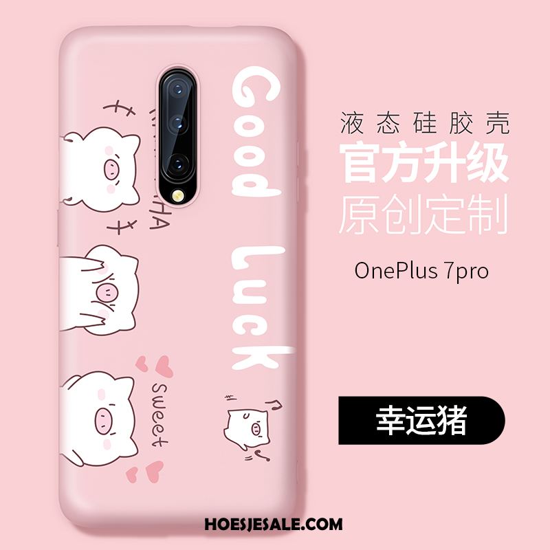 Oneplus 7 Pro Hoesje Schrobben Zacht Net Red Siliconen Dun Sale