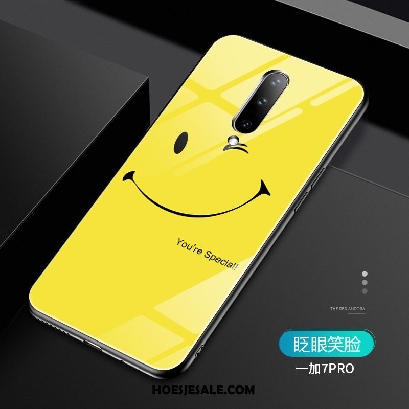 Oneplus 7 Pro Hoesje Smiley Hemming Hard Bescherming Siliconen Kopen