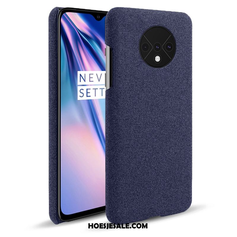 Oneplus 7t Hoesje Doek Grijs Hoes Zacht Patroon Sale