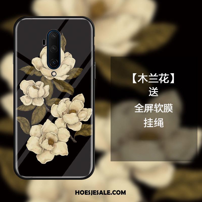 Oneplus 7t Hoesje Luxe Mode Hout Trend Glas Kopen