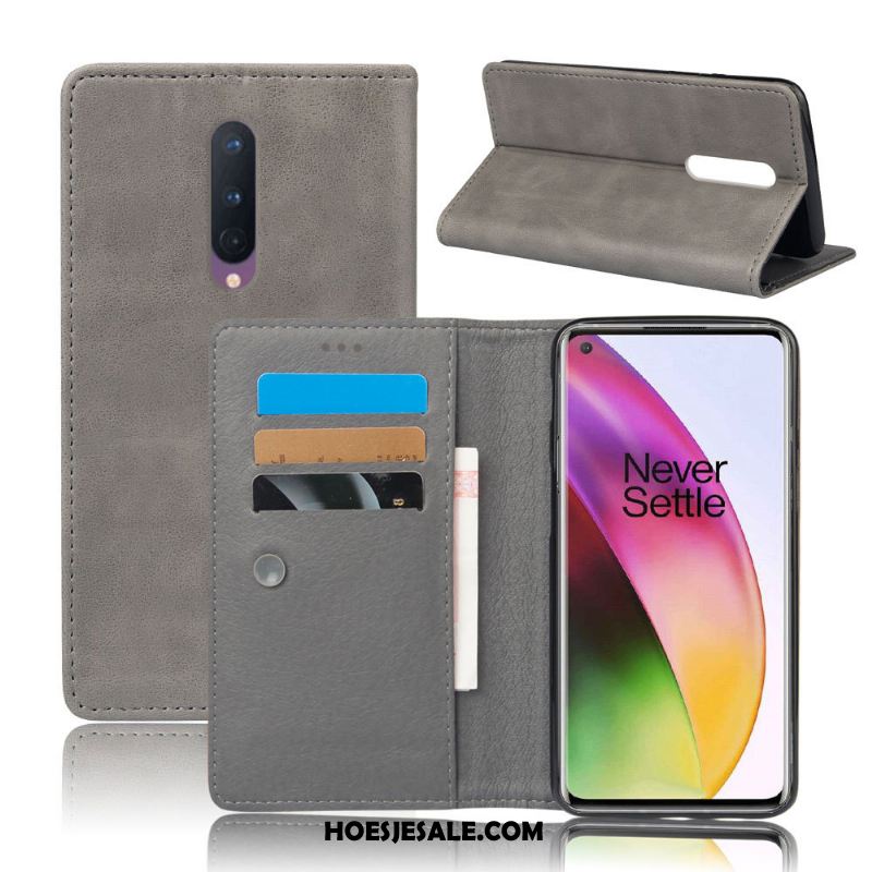 Oneplus 8 Hoesje Bescherming Hoes All Inclusive Leren Etui Mobiele Telefoon