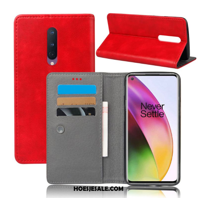 Oneplus 8 Hoesje Bescherming Hoes All Inclusive Leren Etui Mobiele Telefoon