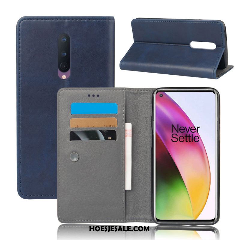 Oneplus 8 Hoesje Bescherming Hoes All Inclusive Leren Etui Mobiele Telefoon