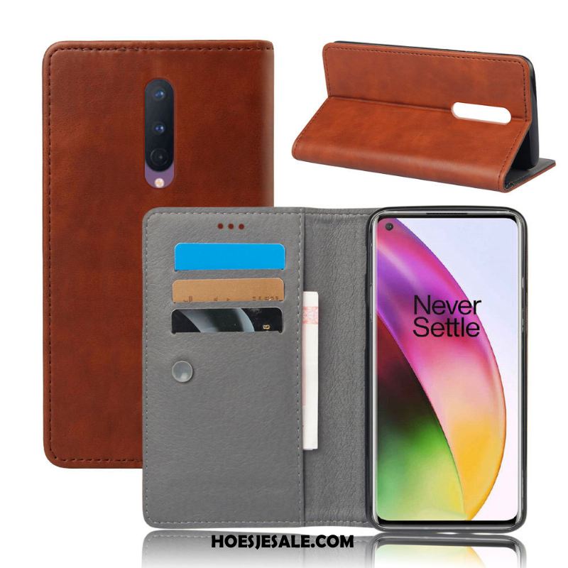 Oneplus 8 Hoesje Bescherming Hoes All Inclusive Leren Etui Mobiele Telefoon