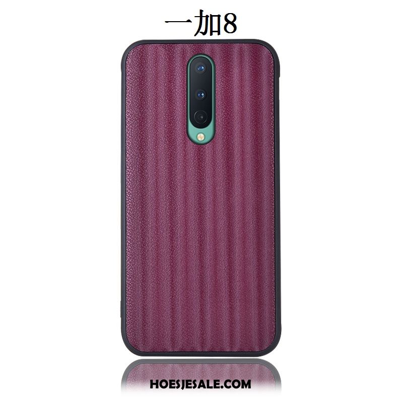 Oneplus 8 Hoesje Bescherming Verloop Mobiele Telefoon Achterklep Leren Etui Goedkoop